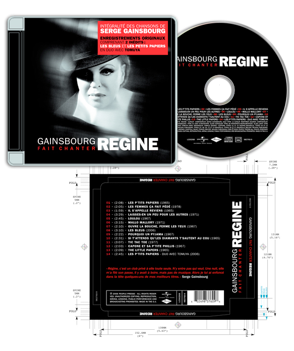 Pochette album Regine Gainsbourg | Marie Cayet / artkas